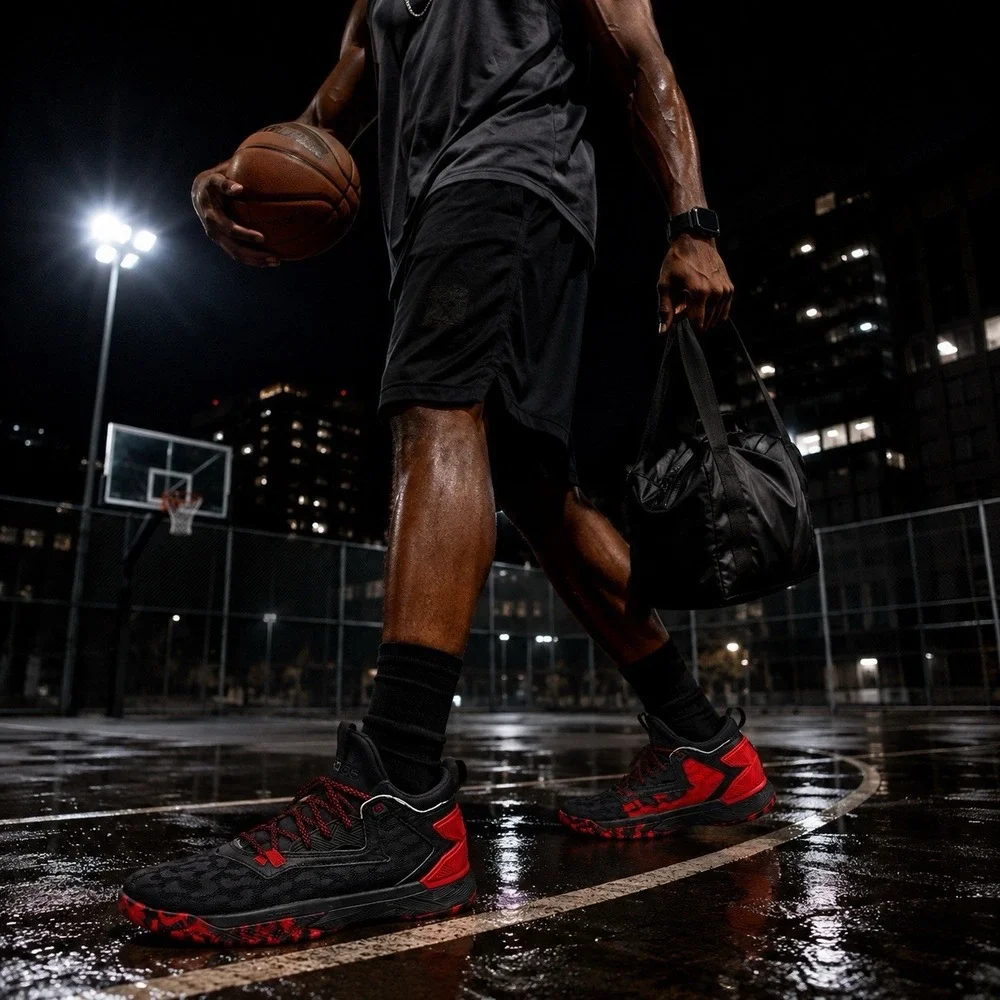 adidas D Lillard 2 Black Light Scarlet Cardinal Men's 8 Basketball Shoes B42387